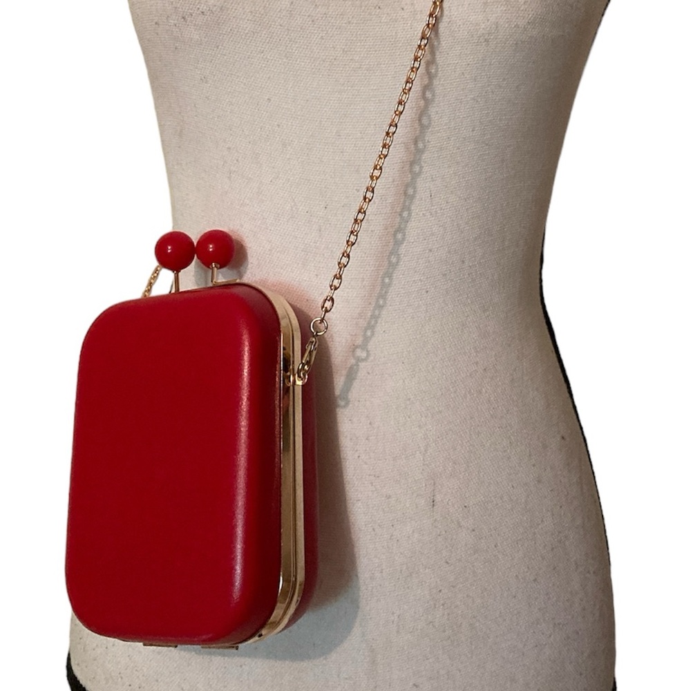Elisabeth Arden Hard Case Kiss Lock Crossbody Bag NEW